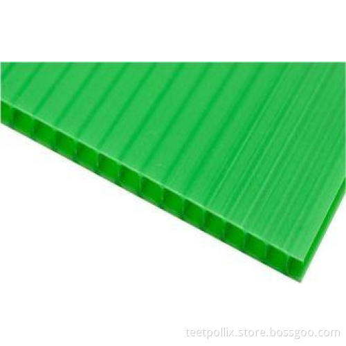 Green Mositure Resitance PP Flute Board Corrugated Plastic
